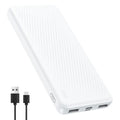 20000 Mah Portable Charger Power Bank Dual USB Battery Pack for Iphone, Ipad, Galaxy, Android, Pixel and Tablet (White)